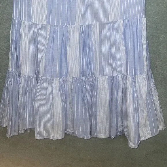 Calvin Klein Dress Womens 8 Blue Babydoll Sleeveless High Neck Lined Spring - Picture 4 of 10